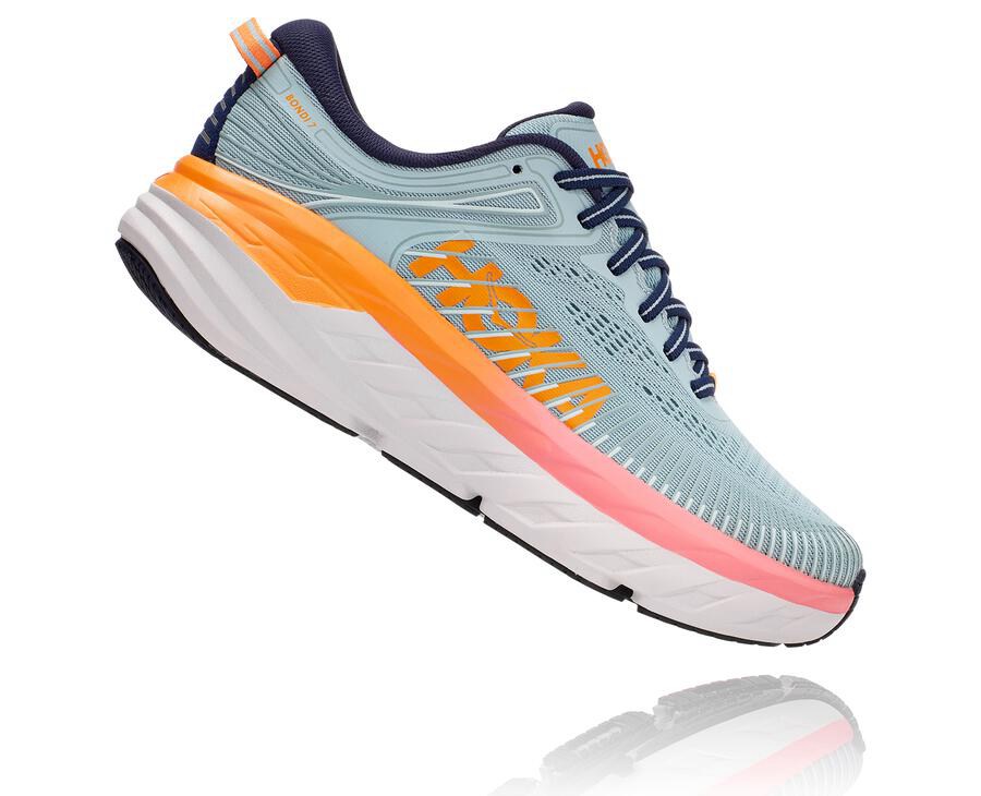 Tenis Hoka One One Feminino Azuis - Bondi 7 - 597-HDKNAC